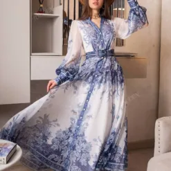 Boho Western Floral Sheer Maxi Dress